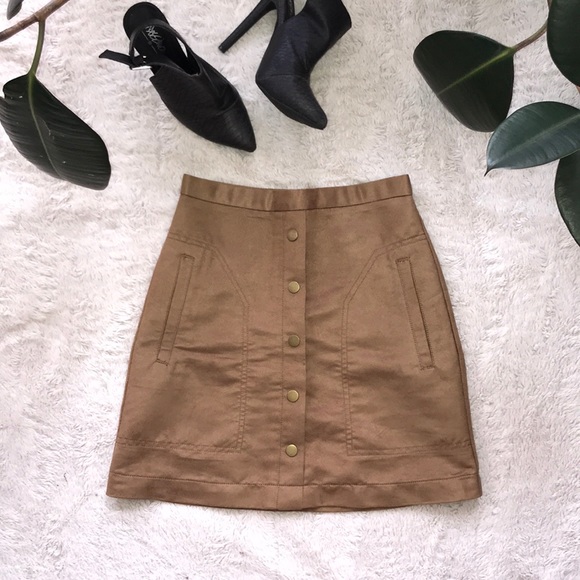 Brown/ tan suede skirt - Picture 4 of 4